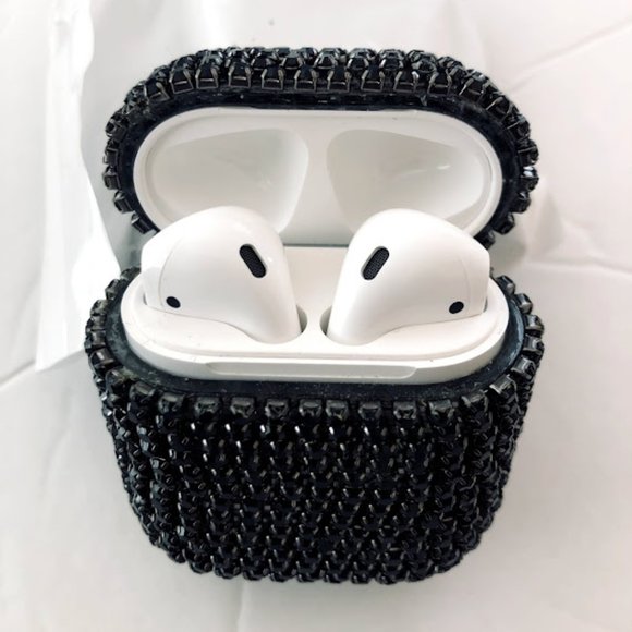 Black Crystal Airpods Case - Picture 1 of 5